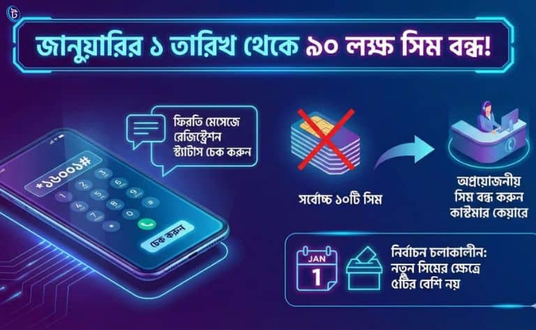 জানুয়ারি থেকে ৯০ লক্ষ সিম বন্ধ! আপনার সিম তালিকায় আছে কি না এখনই চেক করুন