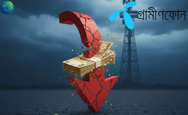 গ্রামীণফোনে ধাক্কা এক বছরে ৬৭৩ কোটি টাকা
