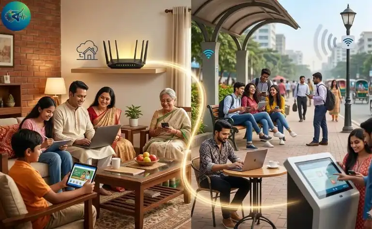 ঘরে ইন্টারনেট ও ফ্রি ওয়াইফাই সুবিধা বাড়ছে