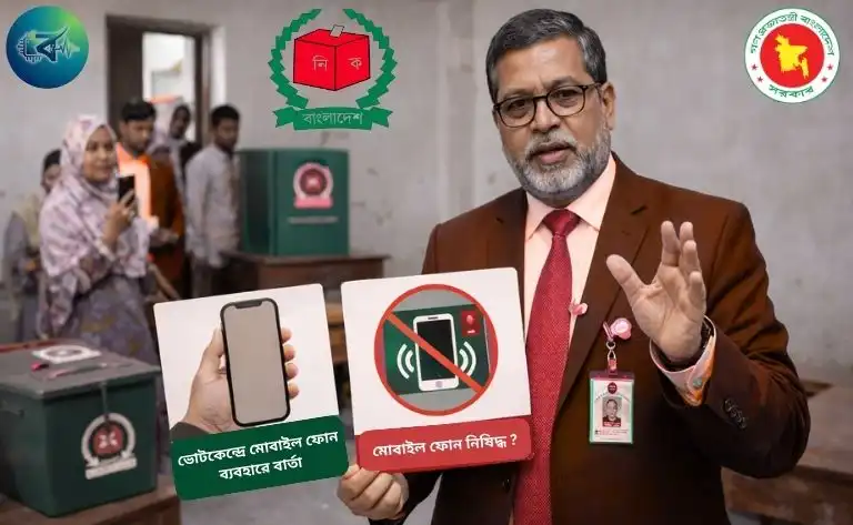 ভোটকেন্দ্রে মোবাইল ফোন নিতে পারবেন ভোটাররা, তবে গোপন কক্ষে ব্যবহার নিষিদ্ধ