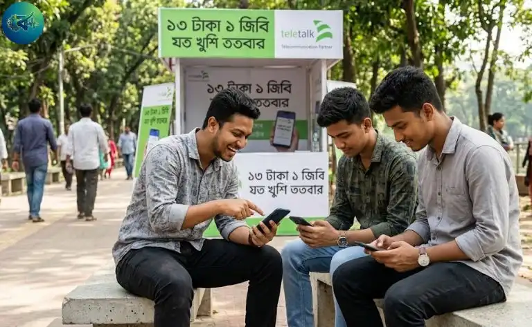 টেলিটকে অফার মাত্র ১৩ টাকায় ১ জিবি